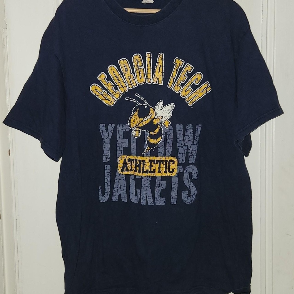 Soffe Georgia‎ Tech Yellow Jackets T-Shirt Mens XL Navy Blue Graphic Tee